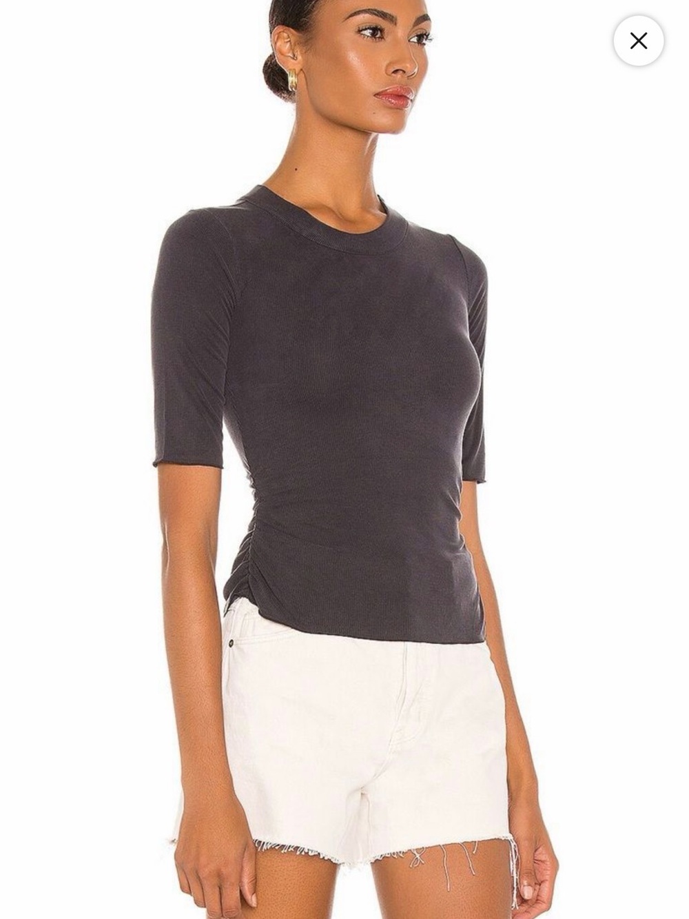 Free People Talk to me tee in Charcoal